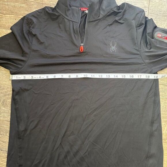 Spyder Active Men's Medium Black 1/4 Zip Athleisure Top - Picture 5 of 9